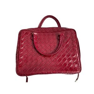 Estée  Lauder Cosmetic Travel Case Top Handle Full Zip Red Cherry Bag